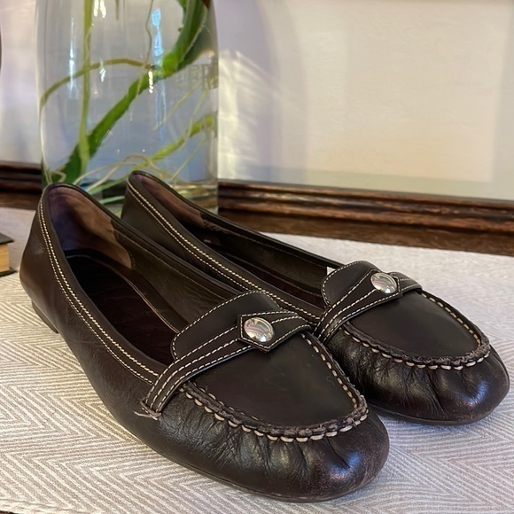 Coach Shoes - Coach Leather Virginia Brown Loafers‎